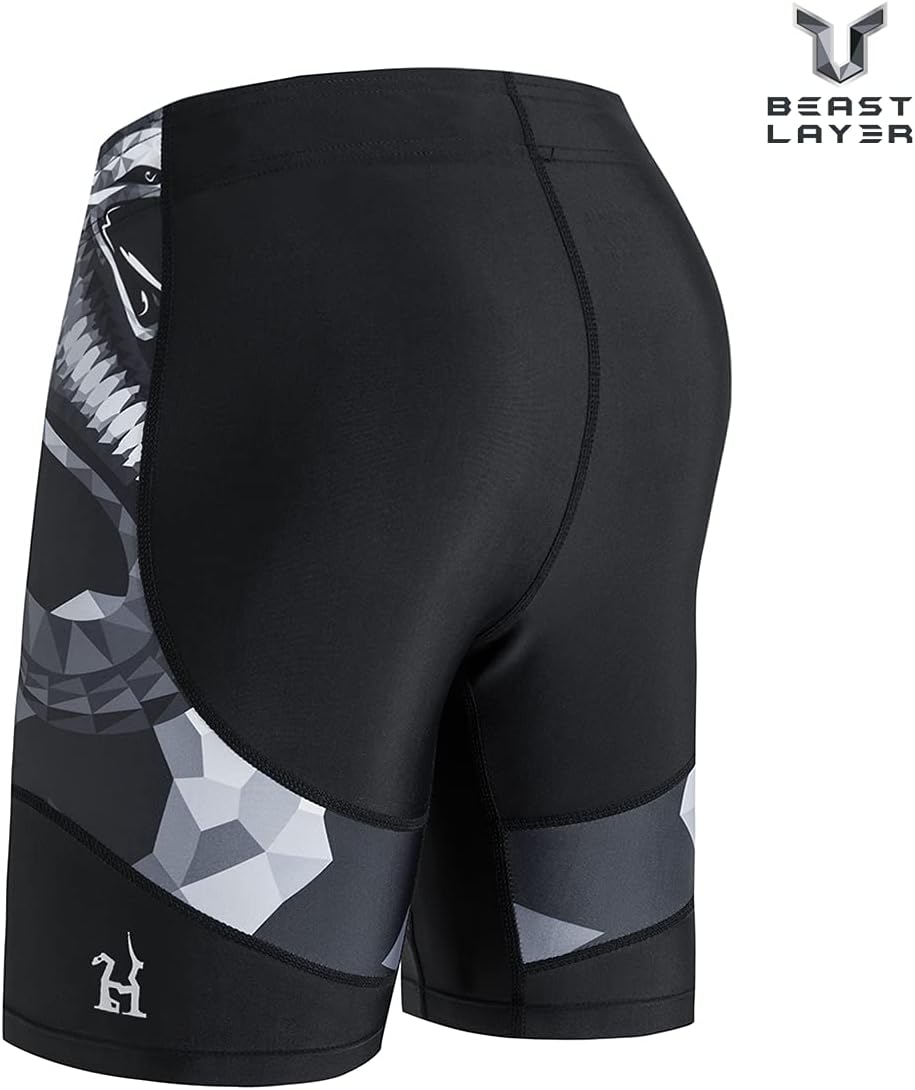 HUGE SPORTS Herren Splice Schwimmhose Kompression Jammer Lang Wilde Serie S Kobra, S Kobra