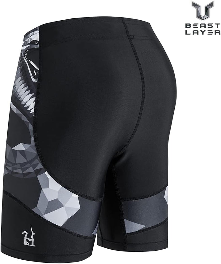 HUGE SPORTS Herren Splice Schwimmhose Kompression Jammer Lang Wilde Serie S Kobra, S Kobra