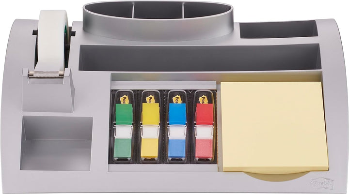 Post-it Desk Organizer, Packung mit 1 Block Post-it Notes a 100 Blatt, 4 x 35 Haftstreifen Post-it I