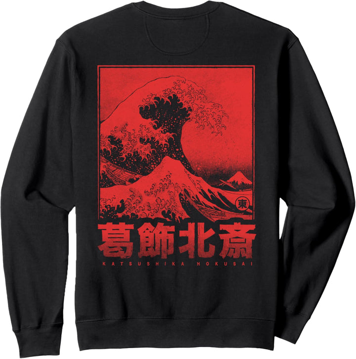 Die Grosse Welle Vor Kanagawa Japan Style Japanische Welle Sweatshirt