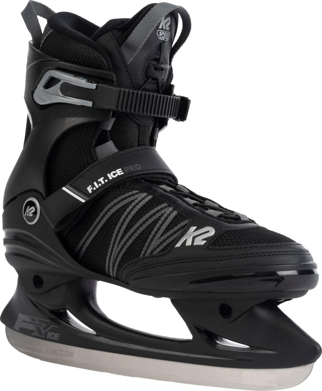 K2 Herren F.i.t. Ice Pro Schlittschuhe EU: 48 (UK: 12 / US: 13) black - grey, EU: 48 (UK: 12 / US: 1
