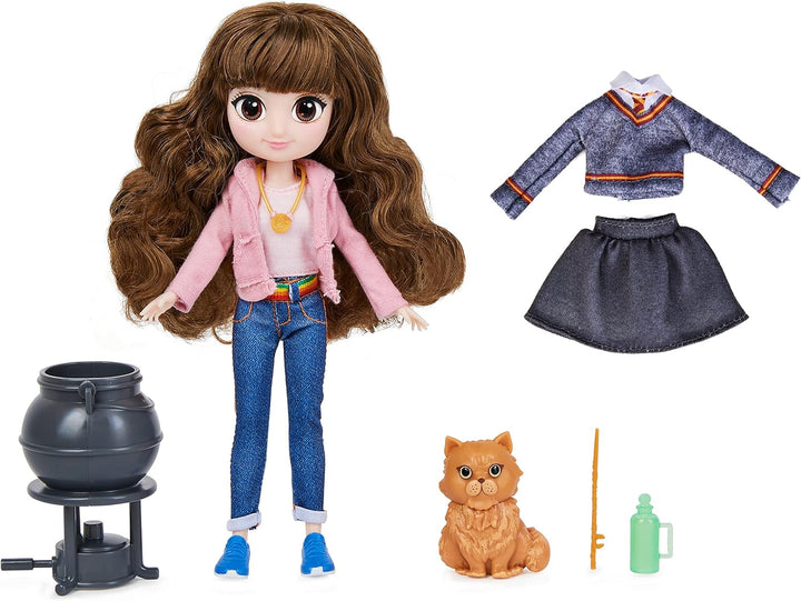 Wizarding World Harry Potter - Hermine Granger Puppe mit kämmbaren Haar, Geschenkset mit 2 Outfits u