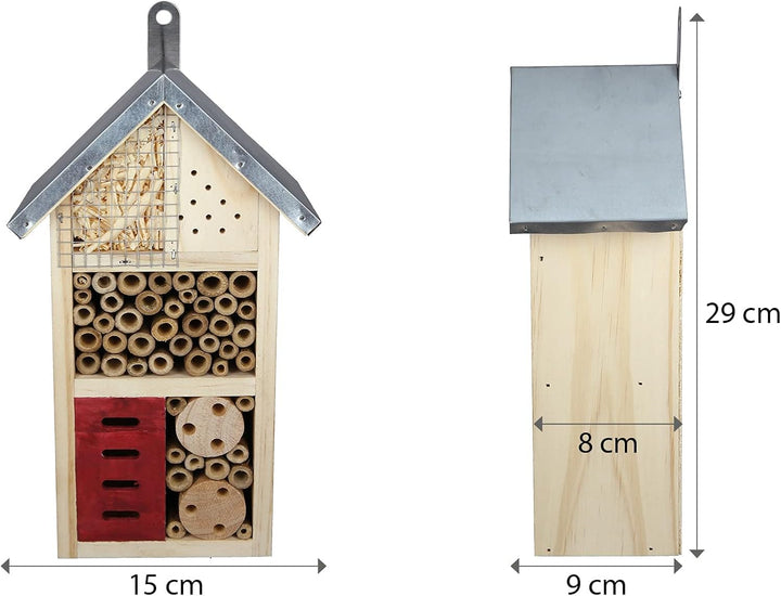 CULT at home Insektenhaus – Nistkasten für Nützlinge – Höhe 26 cm – Bienenhotel Schmetterlingshaus I