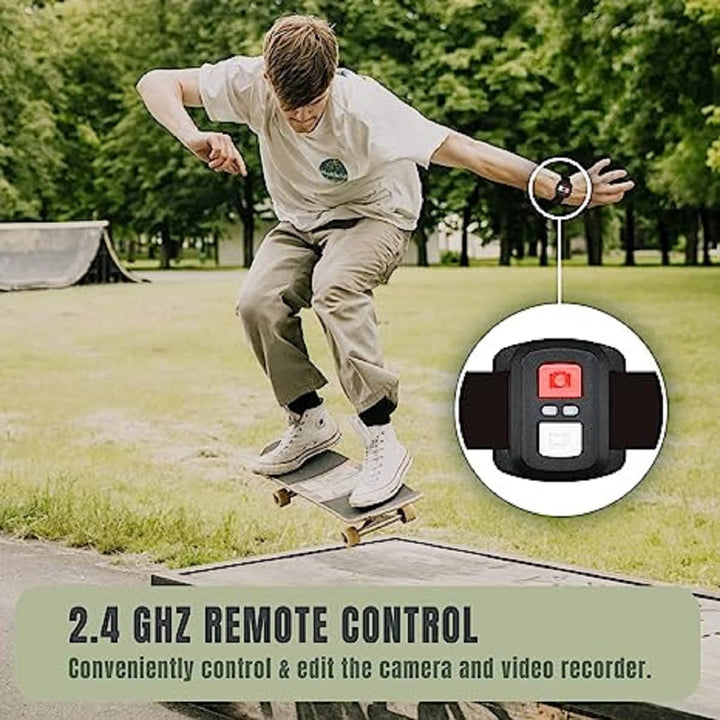 Exprotrek Action Cam 4K Unterwasserkamera Wasserdicht 40M Ultra HD 20MP Kamera 170 ° Ultra-Weitwinke