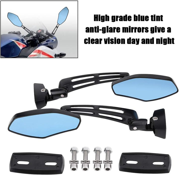 Verkleidungsspiegel Motorradspiegel, 1 Paar Aluminiumlegierung Motorrad Seitenrückspiegel Für Kawasa