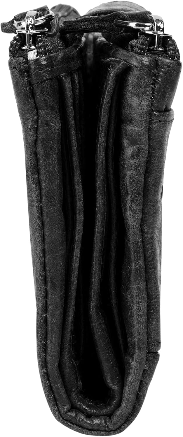bruno banani Geldbörse Echt Leder schwarz Damen - 021751, Schwarz