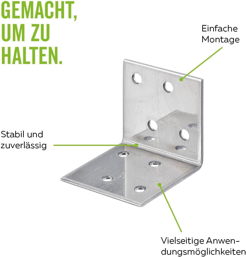 Alberts 851798 Winkelverbinder | Edelstahl | 40 x 40 x 40 mm | 25er Set 40 x 40 x 40 mm (25 Stk.), 4