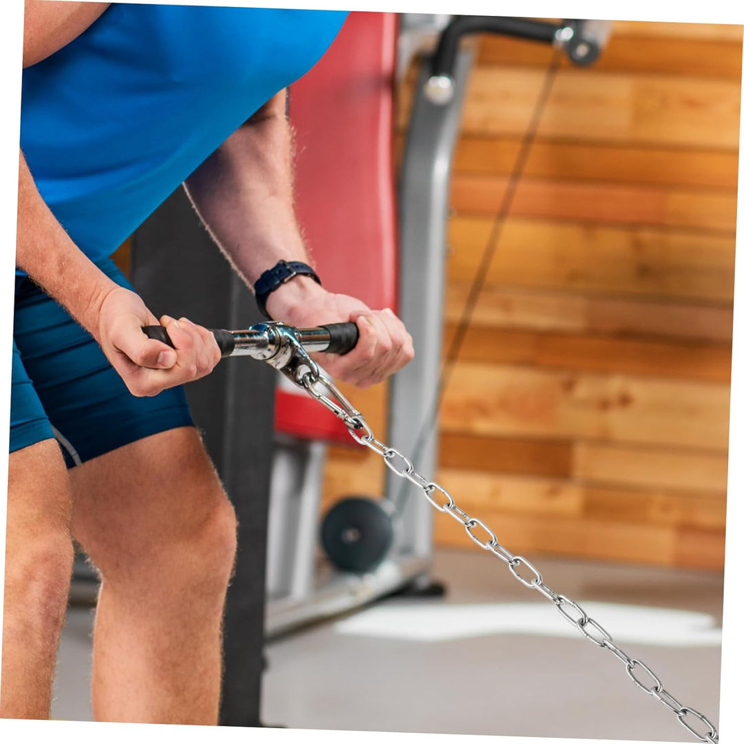 Milisten Trizeps-verlängerungskette Aus Hochwertigem Eisen Pull-down-Kette Mit Doppelgriff Fitnesszu