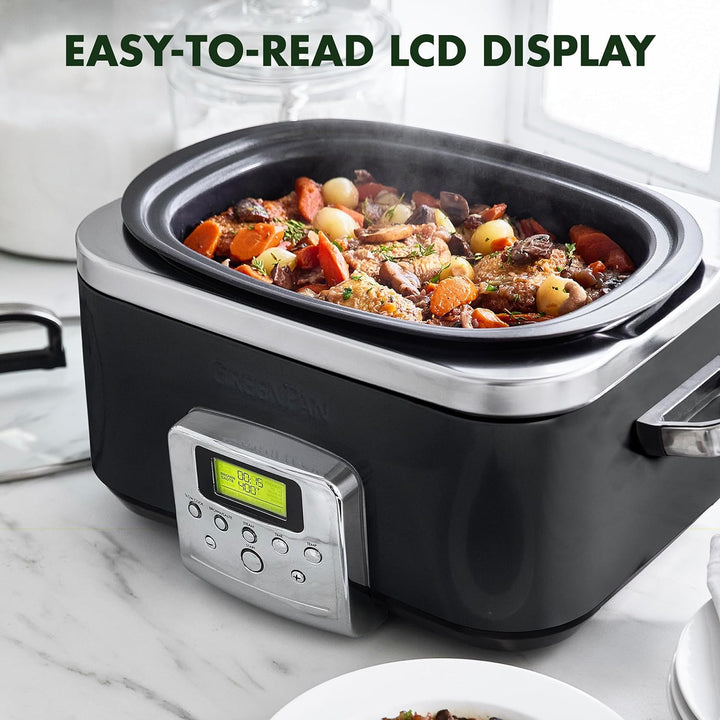 GreenPan Slow Cooker, 6 Liter, PFAS-frei, Schwarz Slow Cooker Schwarz