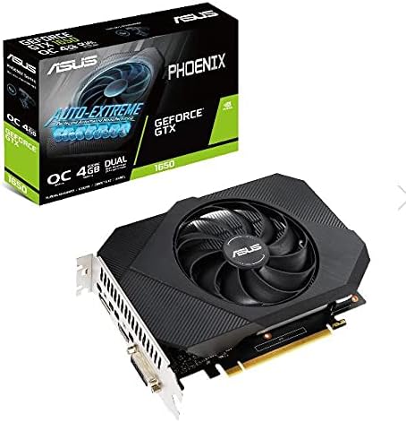 ASUS Phoenix Nvidia GeForce GTX 1650 4GB OC Edition Gaming Grafikkarte (GDDR6 Speicher, PCIe 3.0, 1x