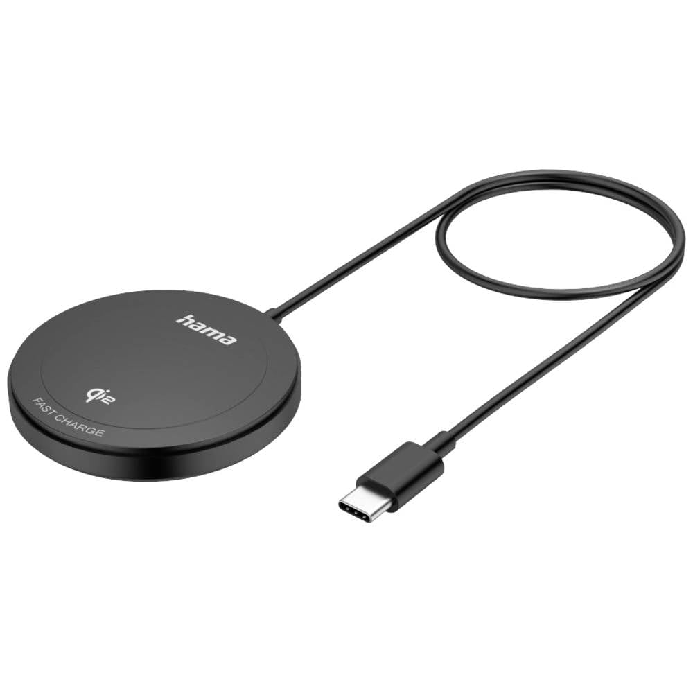 Hama Magnetisches kabelloses Qi-Ladegerät 15W (Qi2-zertifiziertes Ladegerät, Qi-Ladepad Fast Wireles