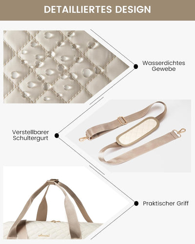 LOVEVOOK Reisetasche Damen, Weekender Sporttasche mit Schuhfach, Travel Bag Handgepäck Tasche für Fl