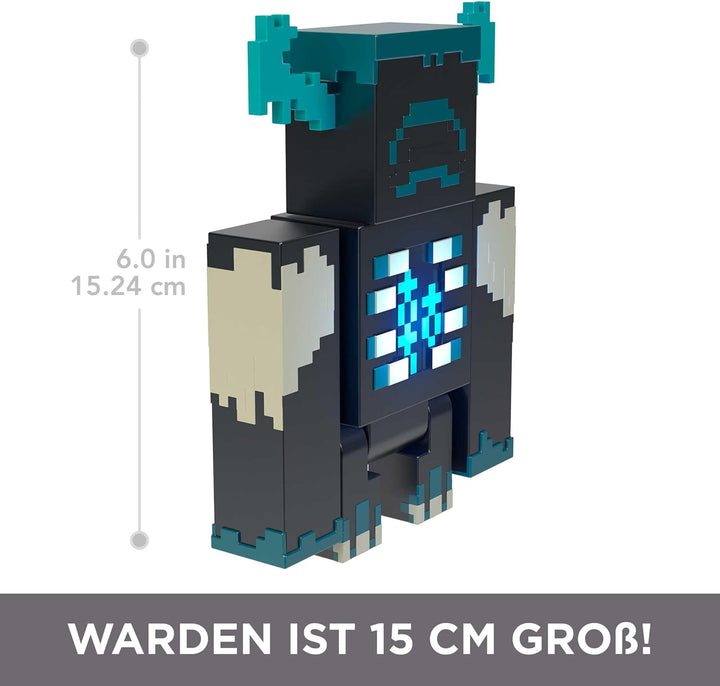 MINECRAFT Wärter Figur - Actionfigur mit Lichtern, Geräuschen und Angriffsmodus, für abenteuerlustig