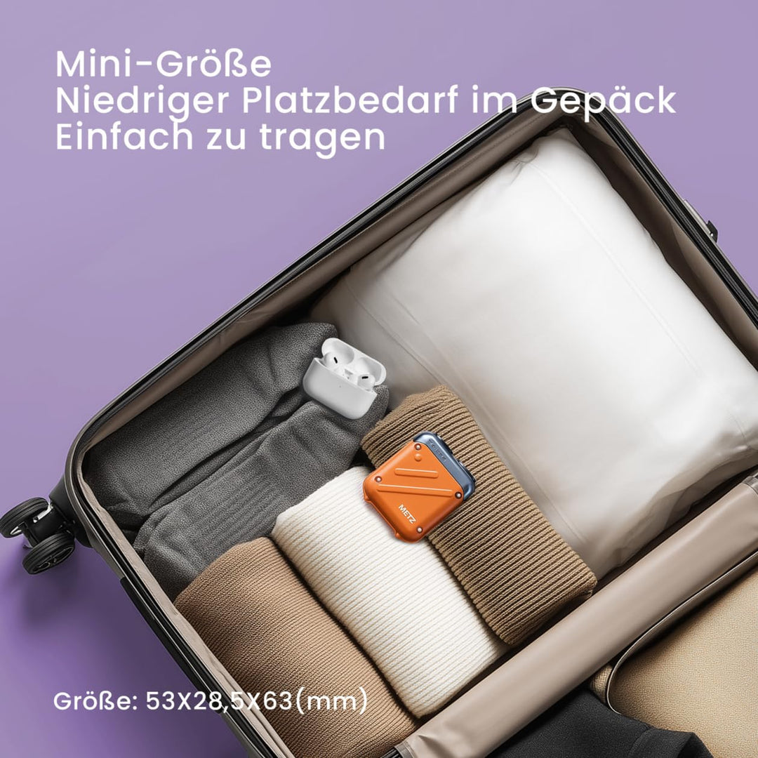 METZ Traveller Elektrorasierer Herren, Tragbarer Rasierer mit Reiseetui, IPX7 Wasserdicht electric S