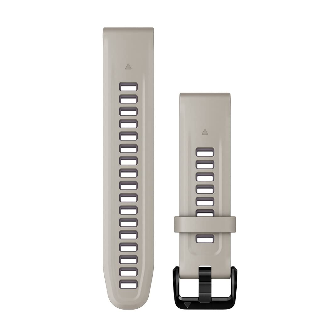 Garmin Quickfit Armband, 20mm, Silikon, Heller Sand/Orchidee, passend für Fenix 5S/6S/7S-Serie, Inst