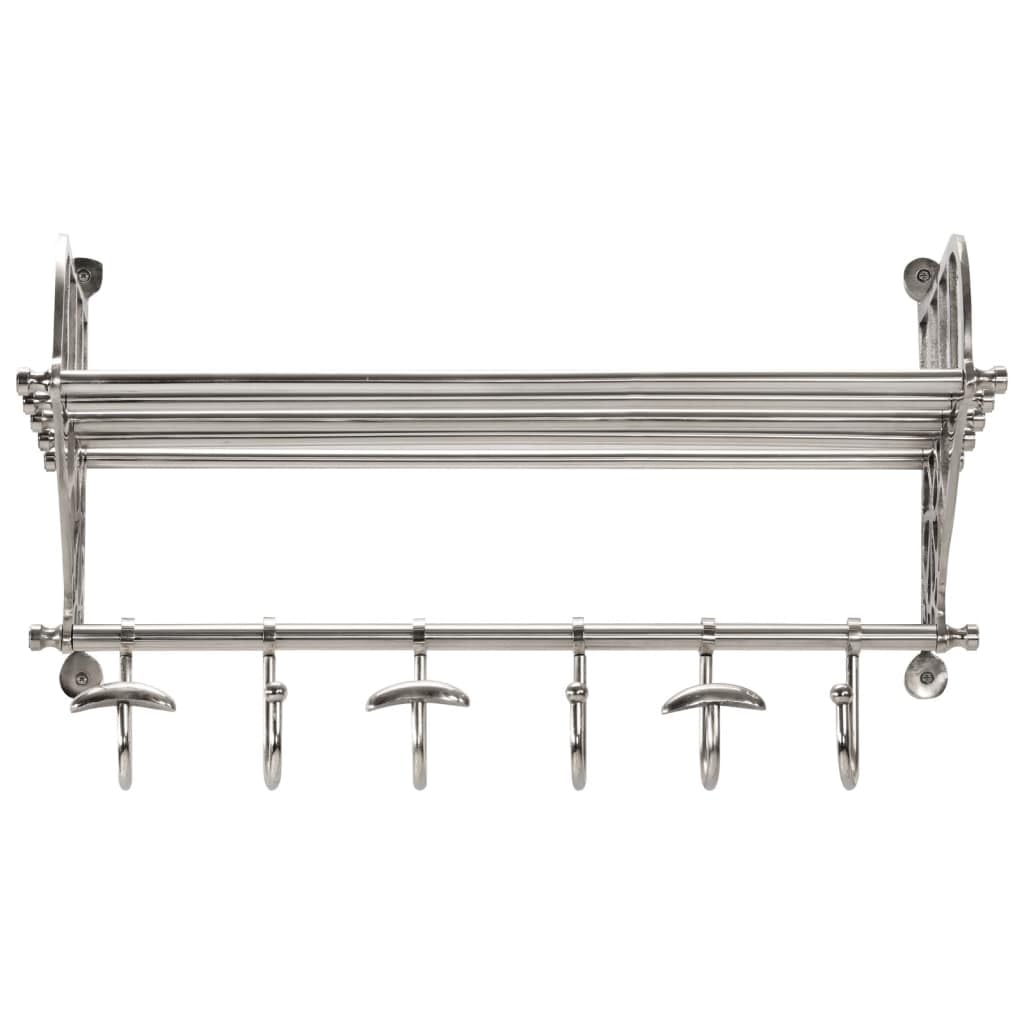 Hothingwell Gepäckträger zur Wandmontage, Aluminium, mit Kleiderbügeln | Lattenregal, verstellbare S