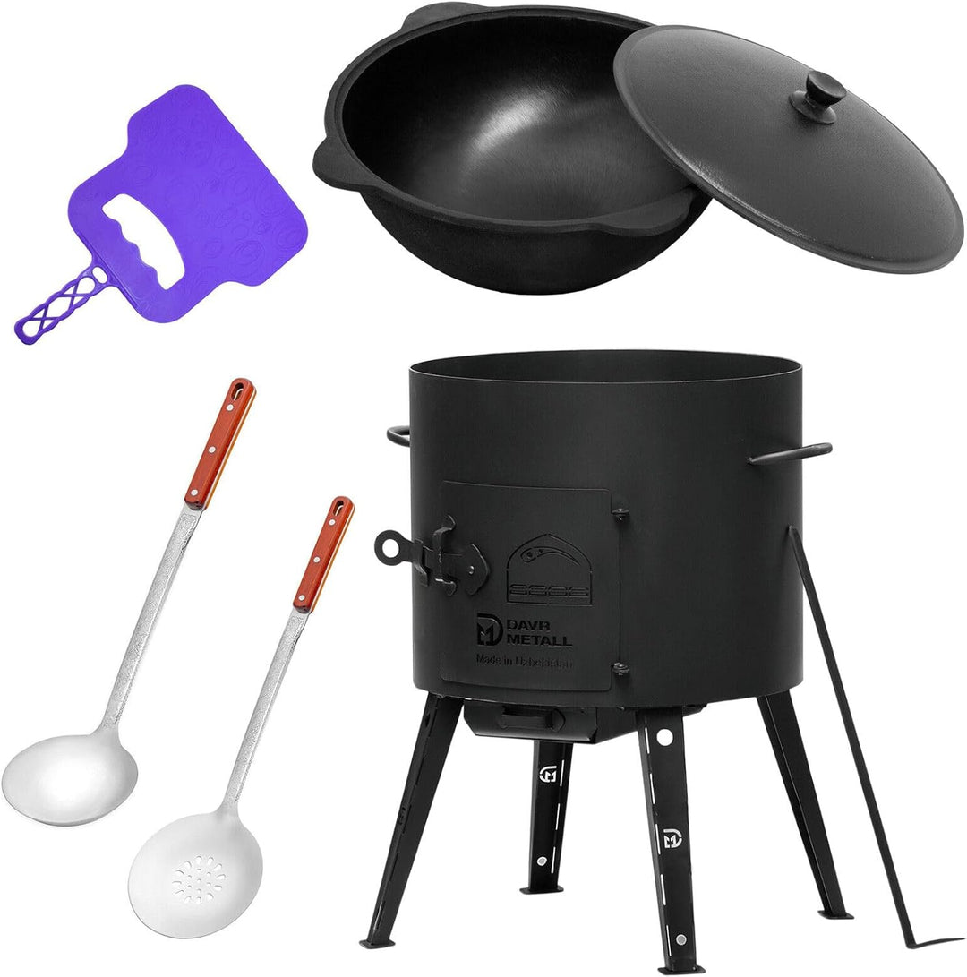 Ø49 Uchag 2mm stahl Utschak 22L Kazan Rund Grillfächer Schaumkelle Suppenkelle Utschak Utschag Kasan