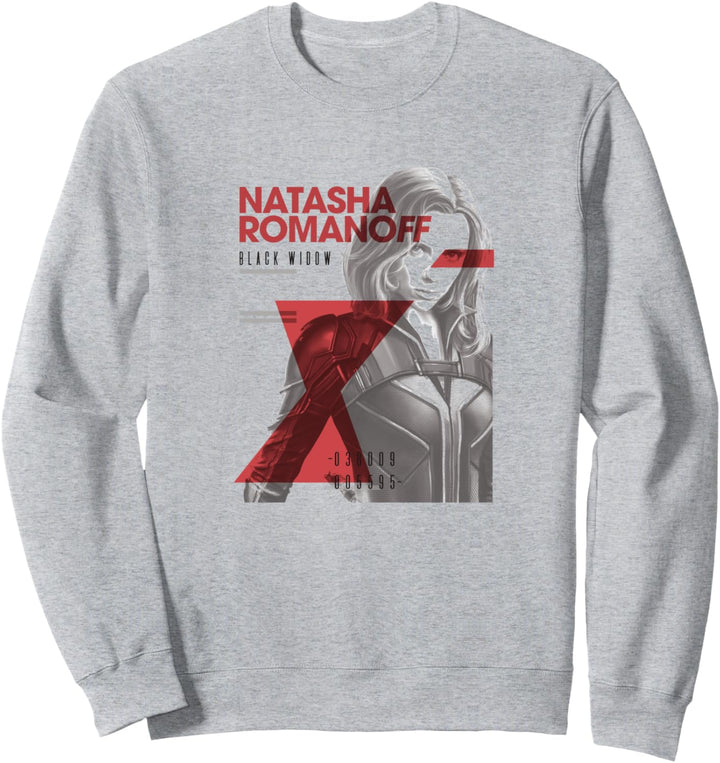Marvel Black Widow Natasha Romanoff Letter Portrait Sweatshirt
