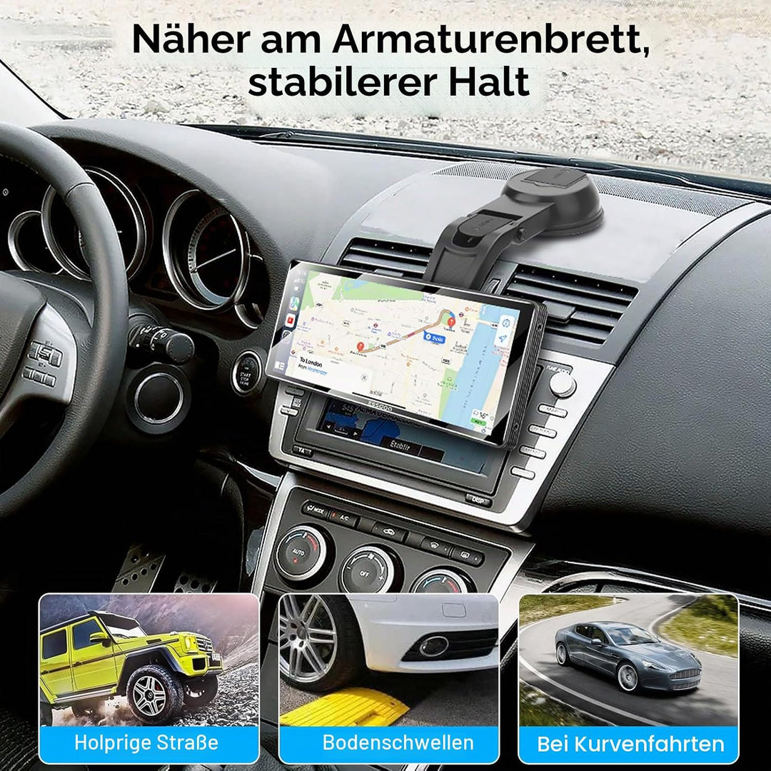 EEEKit Saugnapfhalterung für Carplay-Bildschirm, 360° Drehung und Einstellbarer Anti-Wackel Stabilis
