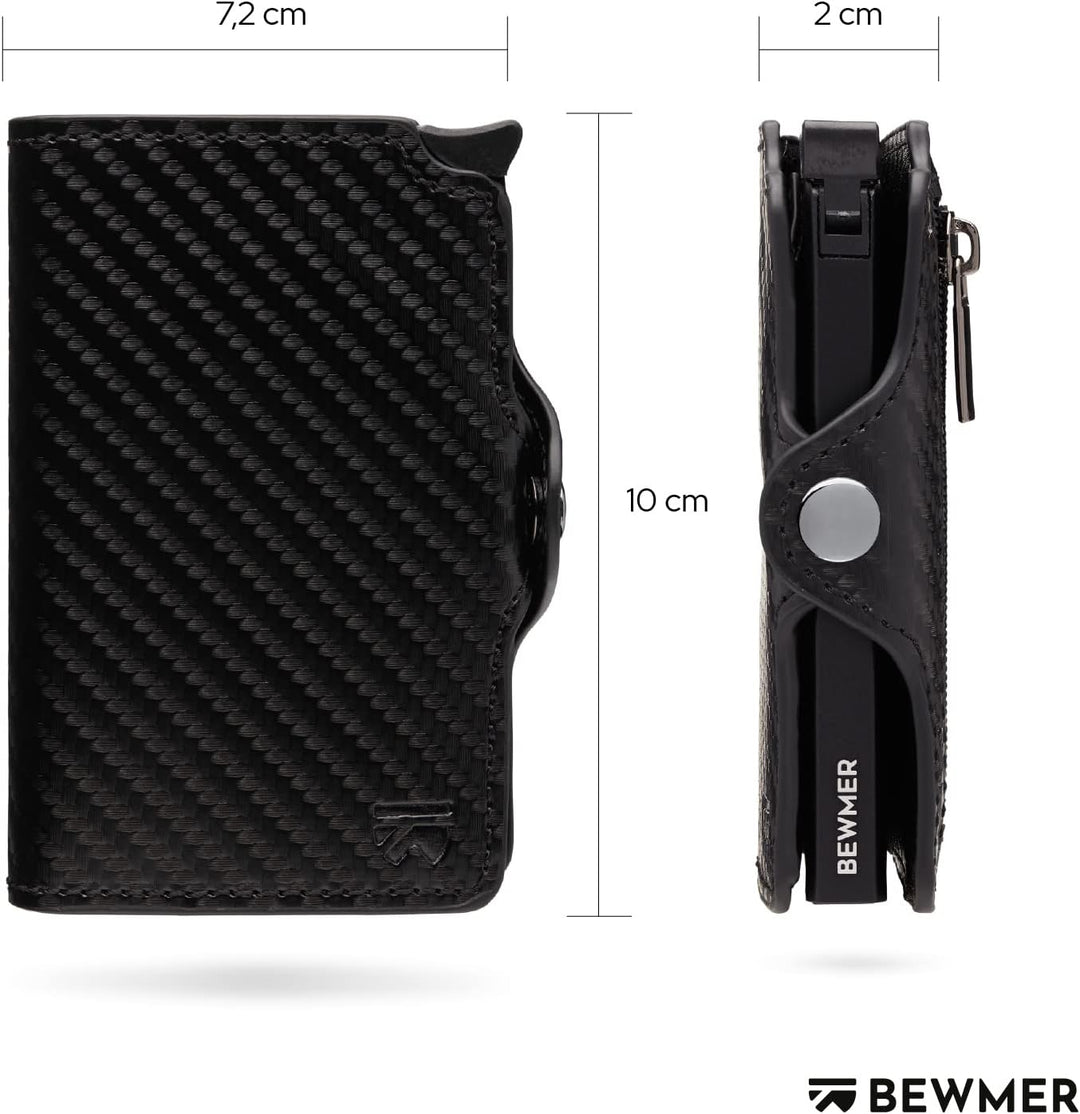 BEWMER 1 Geschütztes Kartenetui | Slim Wallet für Männer und Frauen | Kartenhalter mit RFID-Schutz u