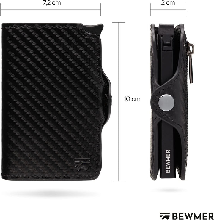 BEWMER 1 Geschütztes Kartenetui | Slim Wallet für Männer und Frauen | Kartenhalter mit RFID-Schutz u