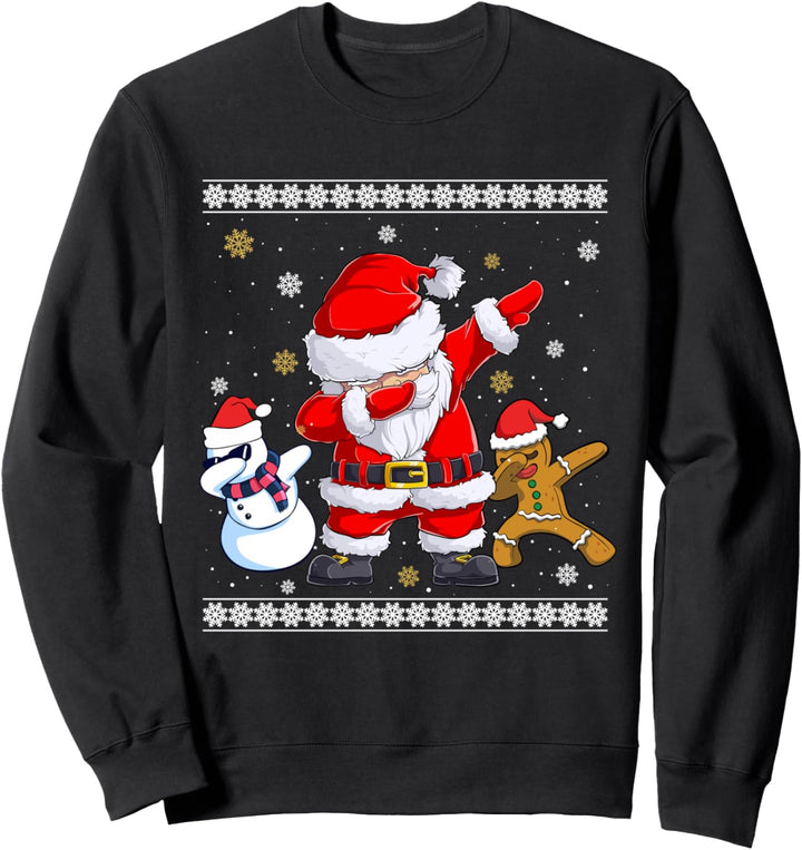 Weihnachten Dabbing Weihnachtsmann Kinder Männer Geschenk Sweatshirt
