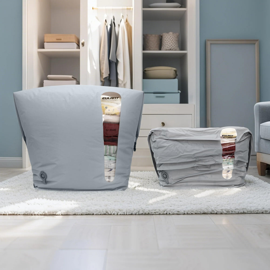 EULANT Grosse Nylon Vakuumbeutel für Kleidung mit luftdichtem IP67 Reissverschluss,Wasserdicht Vakum