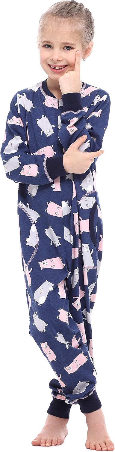 Merry Style Mädchen Schlafoverall Jumpsuit Mädchen Bequeme und warme Schlafanzug Kinder MS10-186 110