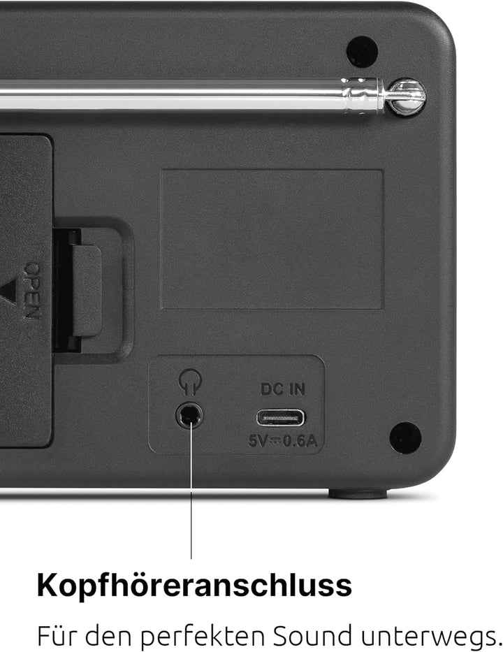 TechniSat Viola 200 - tragbares DAB+/UKW-Radio (mit LCD-Display, Teleskopantenne, Favoritenspeicher,