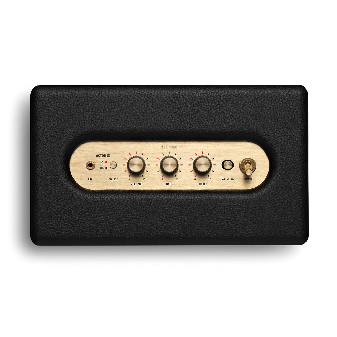 Marshall Acton III Bluetooth-Lautsprecher, Kabellos – Schwarz Black Acton III