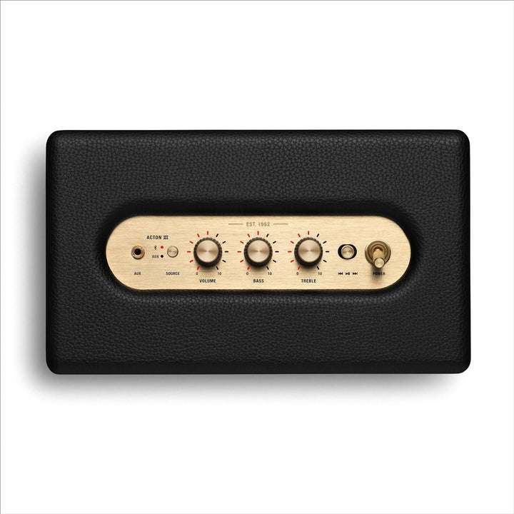 Marshall Acton III Bluetooth-Lautsprecher, Kabellos – Schwarz Black Acton III