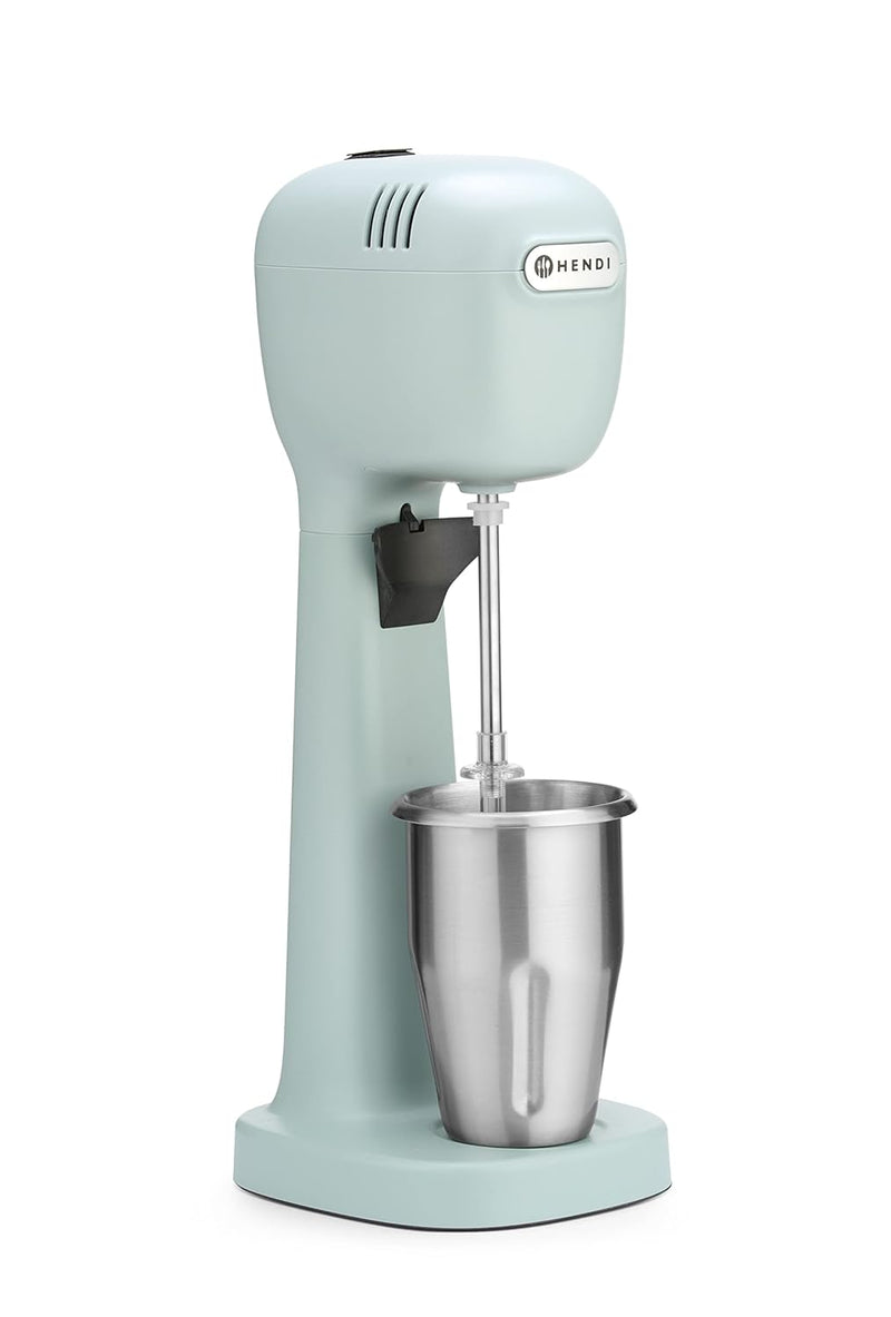 HENDI Milchshake Maker, Drink mixer, Frappés, Getränkemixer, Inkl. 2 Mixbechers (Edelstahl und Polyk