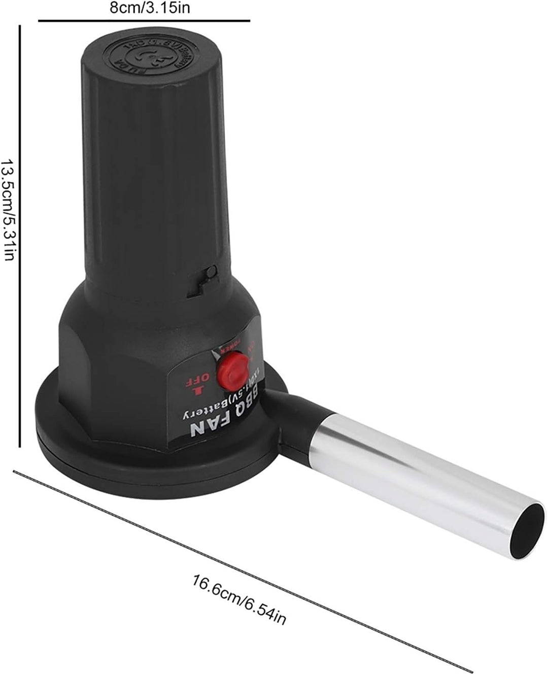 Haofy Grillluftgebläse Tragbares Grillgebläse mit USB-Kabel, Handgrill-Ventilator Grillstrom-Luftgeb