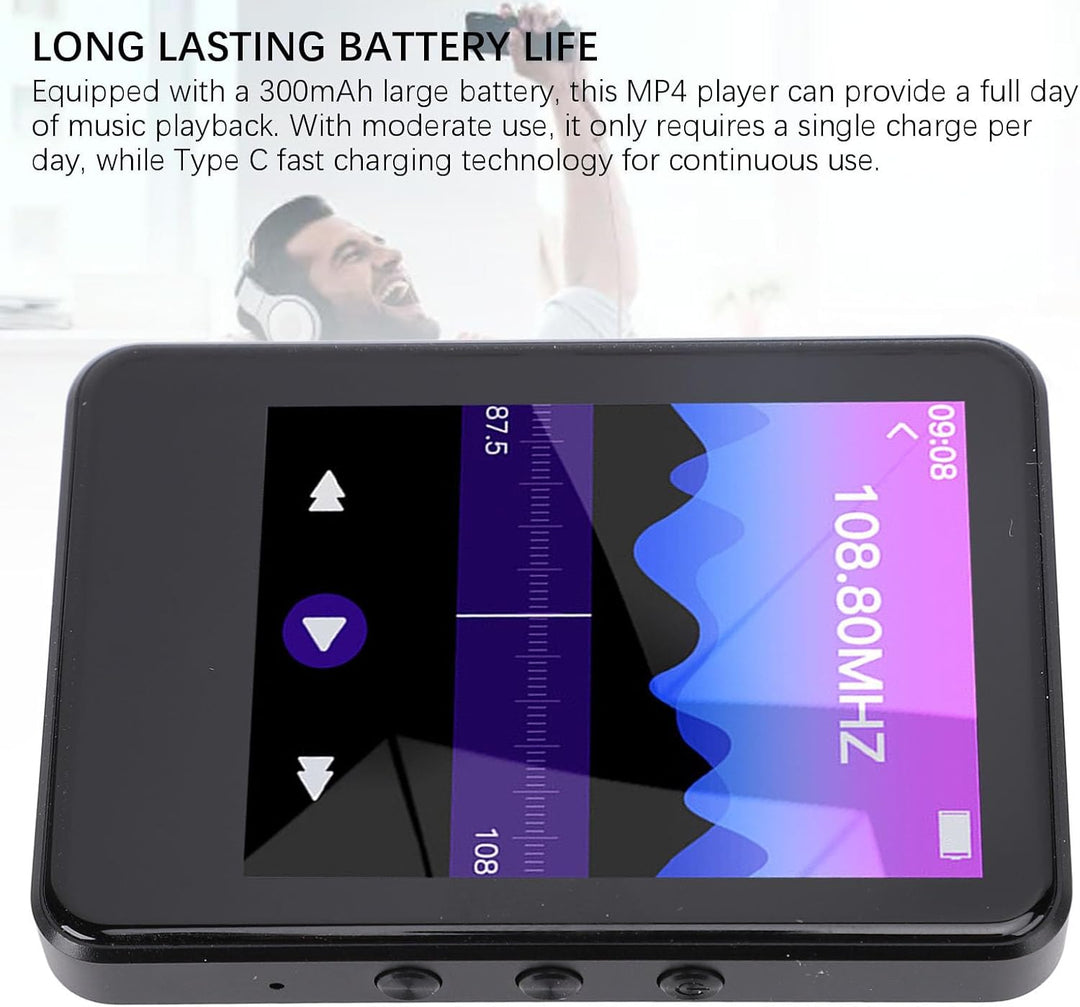 Garsent MP4 -Player, Bluetooth HD Touchscreen Music Player mit Kamera -Videobild Radio Electronic La