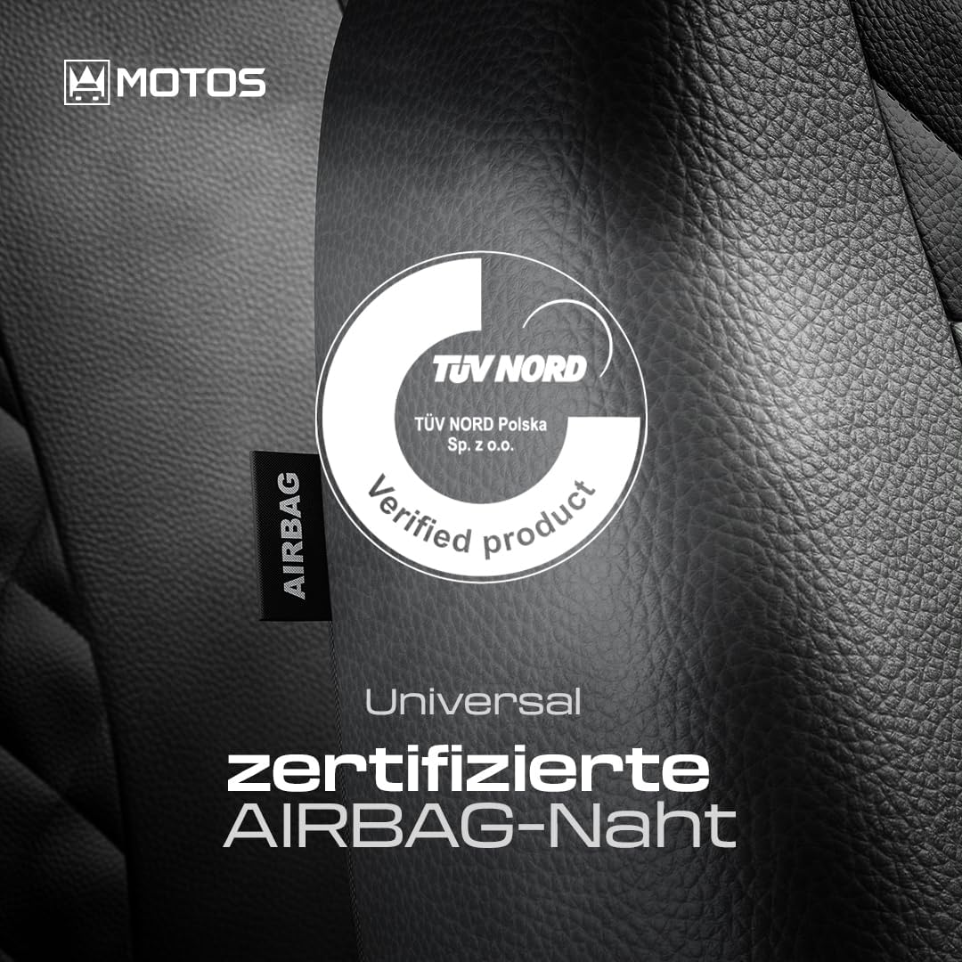 MOTOS Universal-Sitzbezüge Auto für Skoda Kodiaq Autositzbezüge mit aktivem Airbag-System, dreilagig