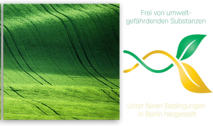 ge Bildet Bild auf Leinwand | Landschaftsbilder - green landscape - Tschechische Rep. O in 120x40 cm