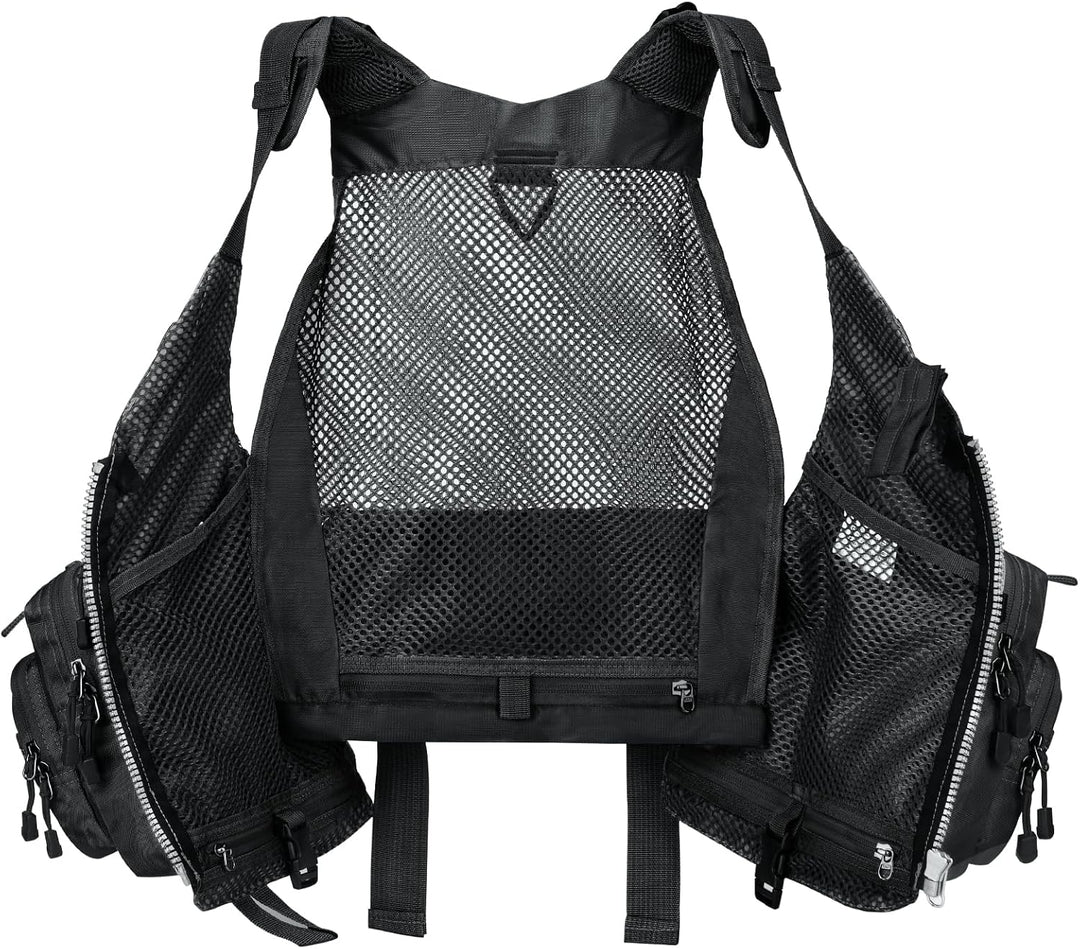 Gonex Angel Weste Herren verstellbare Arbeitsweste mit Mehreren Taschen für Angeln Fliegenfischen Ou
