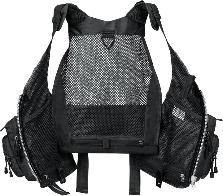 Gonex Angel Weste Herren verstellbare Arbeitsweste mit Mehreren Taschen für Angeln Fliegenfischen Ou