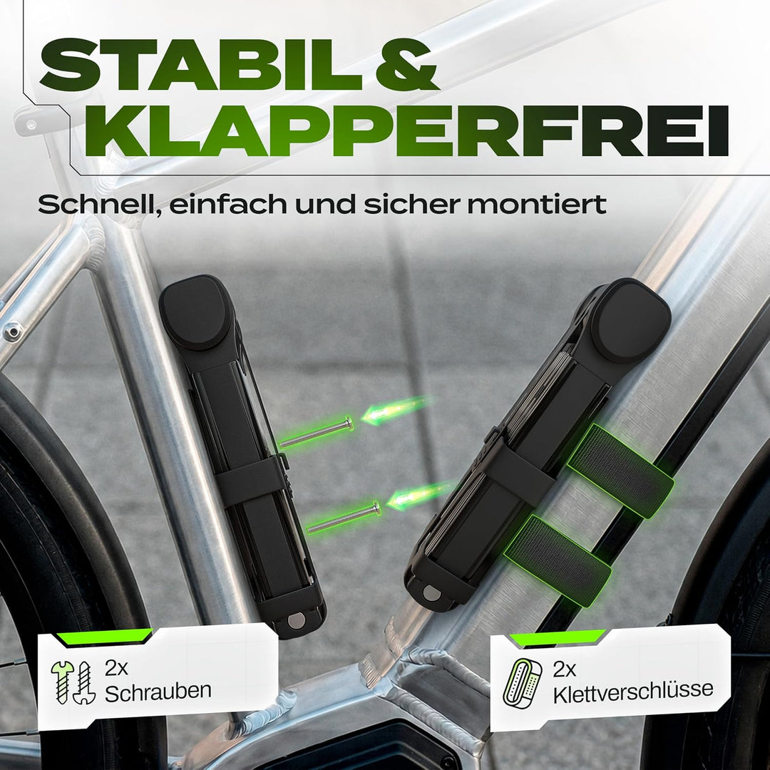 IMPACT® Fahrradschloss Hohe Sicherheit 110 cm - Faltbares Faltschloss Fahrrad mit Gummibeschichtung