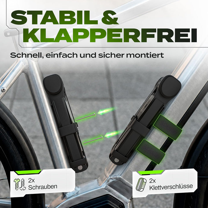 IMPACT® Fahrradschloss Hohe Sicherheit 110 cm - Faltbares Faltschloss Fahrrad mit Gummibeschichtung