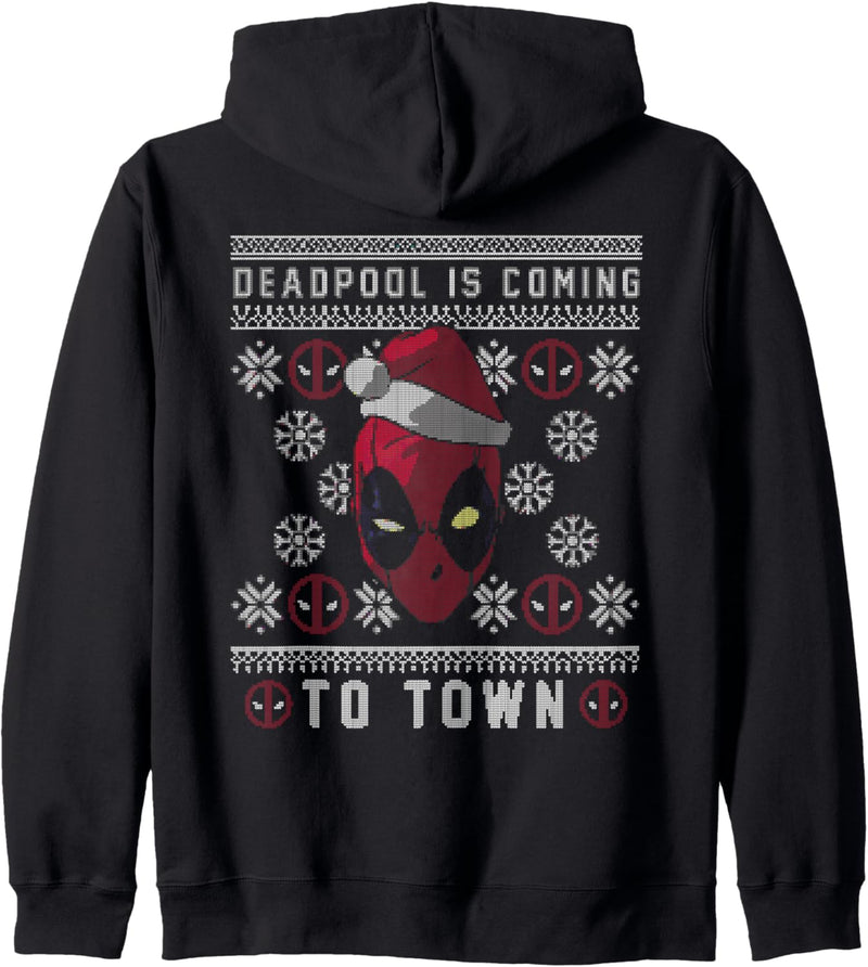 Marvel Deadpool Coming To Town Ugly Christmas Kapuzenjacke