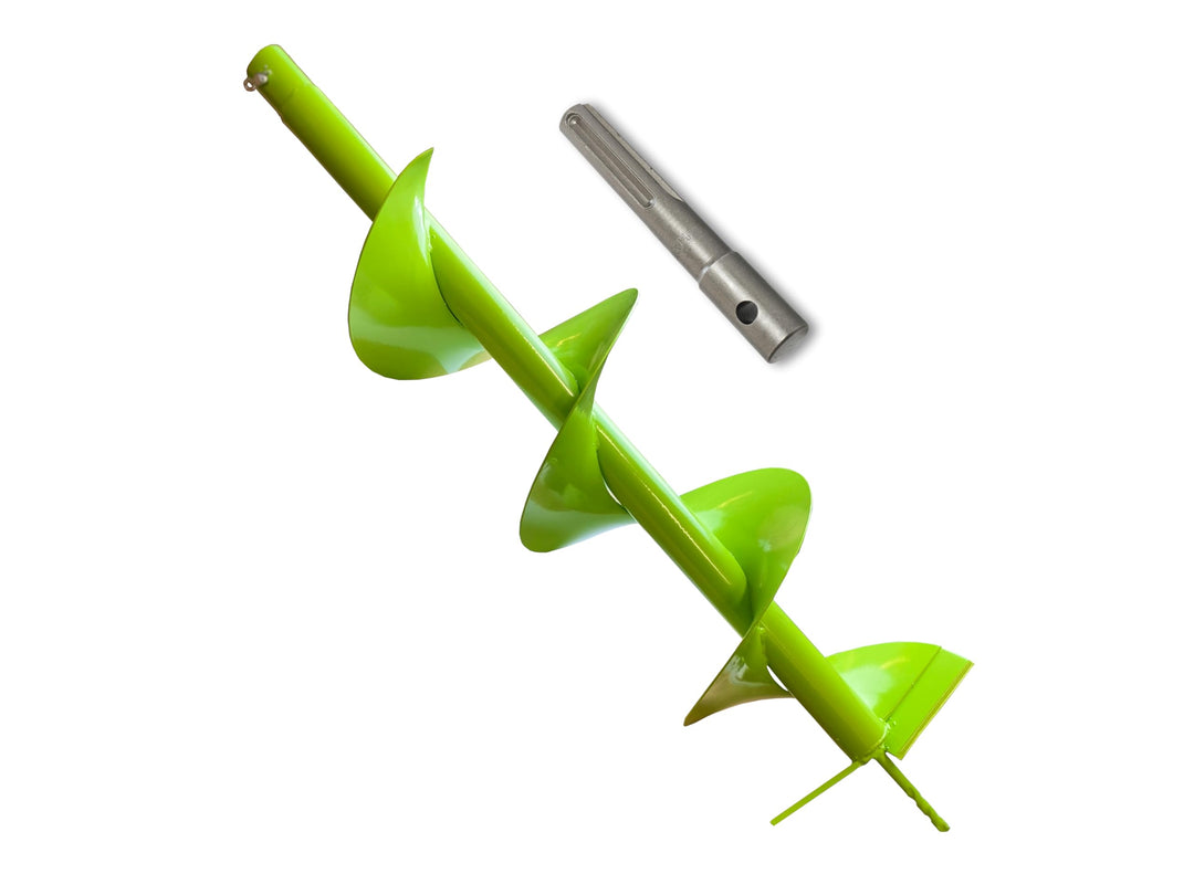 WERHE Erdbohrer 200 mm mit metallklingen und SDS Max Adapter – Robuster Stahl für Baumpflanzung und