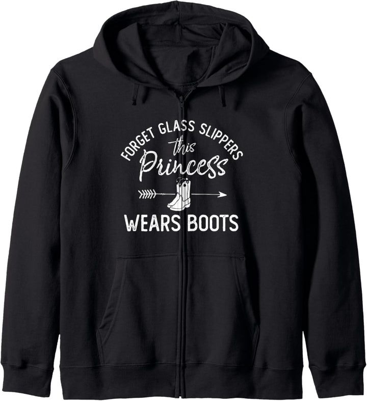 Cowgirl Princess Country Western Girl Wears Cowboy Boots Kapuzenjacke