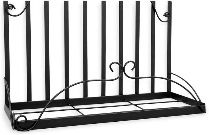 DanDiBo Kräuterregal Kücheregal Balkonregal Wand Metall Schwarz 96237 Wandregal Blumenregal Pflanzen