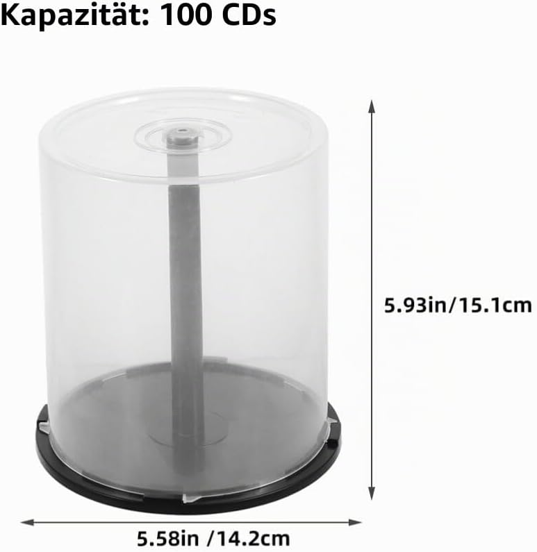 Cabilock 4 stücke Dvd Aufbewahrungseimer Klare Kunststoffbehälter Für 100 Dvds Platzsparender Organi