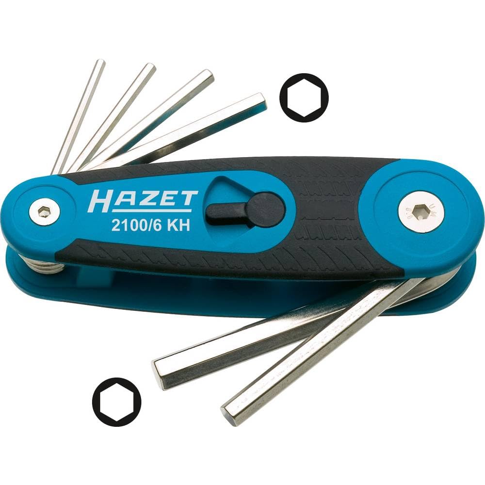 HAZET Winkelschraubendreher-Satz 2100/6Kh , Innensechskant-Profil, 6-teilig, Schlüsselweiten: 2,5;3,