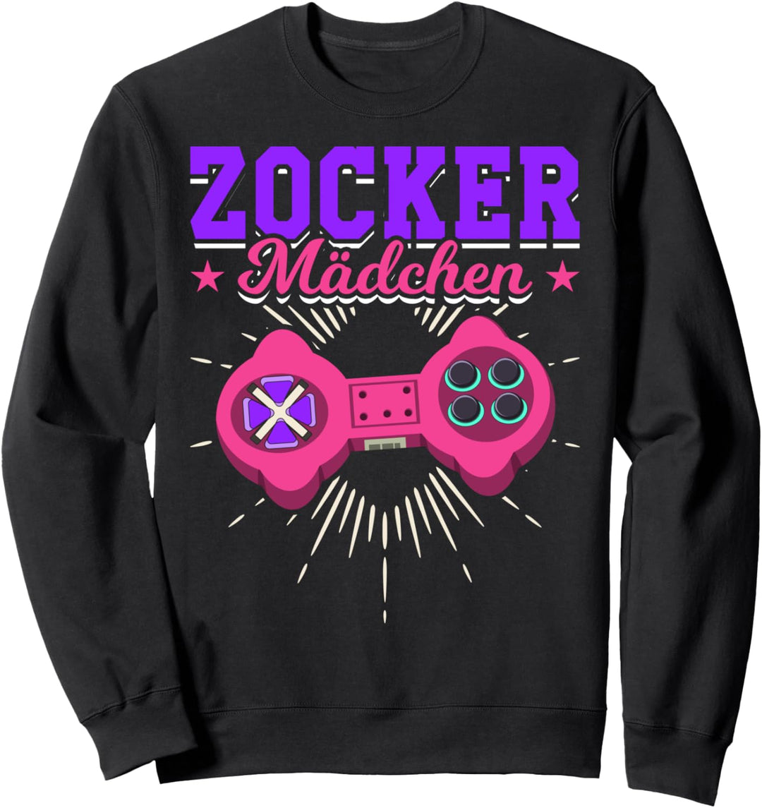 Videospiel Zocker Gamer Mädchen Controller Nerd Gaming Sweatshirt