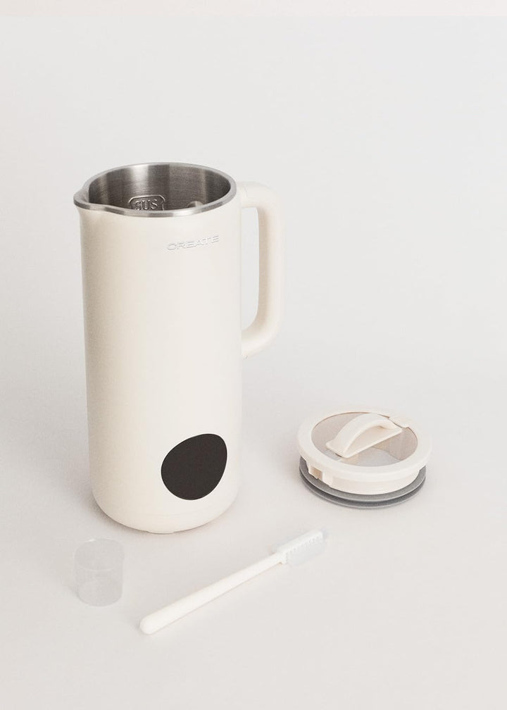 CREATE/VEGAN MILK MAKER/Multifunktionale Pflanzenmilchmaschine Cremeweiss/Programmierbar bis zu 12St