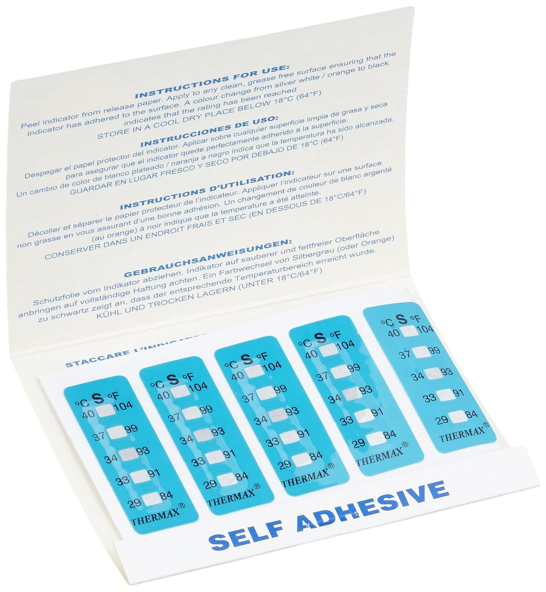neoLab 3-1910 Temperatur-Messstreifen, 29 Grad C bis 40 Grad C (10-er Pack)