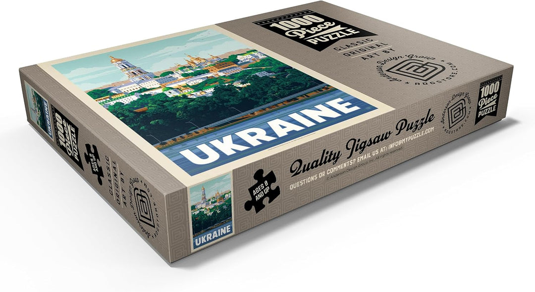 Ukraine: Kiew, Vintage Poster - Premium 1000 Teile Puzzle - MyPuzzle Sonderkollektion von Anderson D